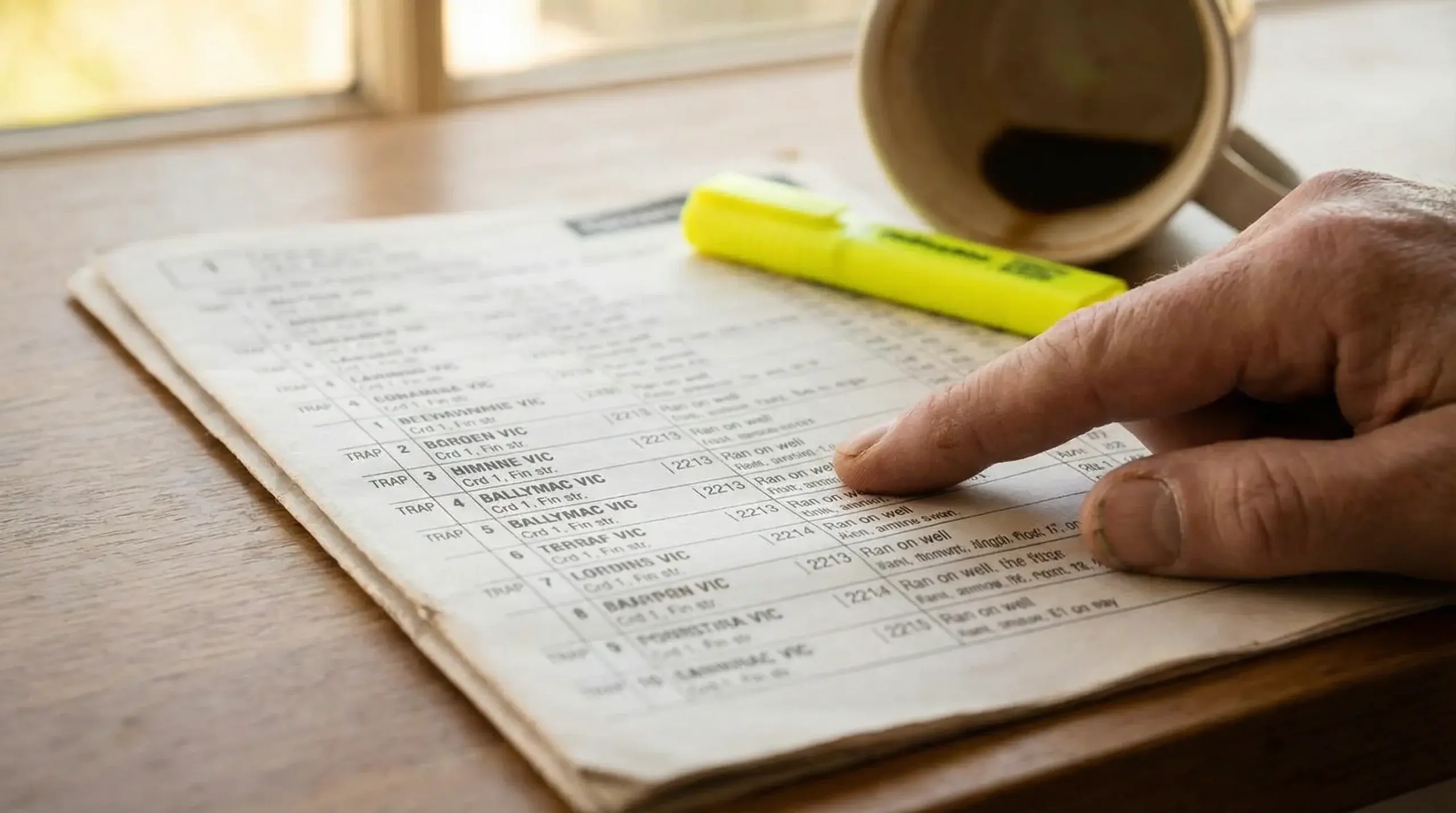 Greyhound racing abbreviations glossary — every racecard code decoded